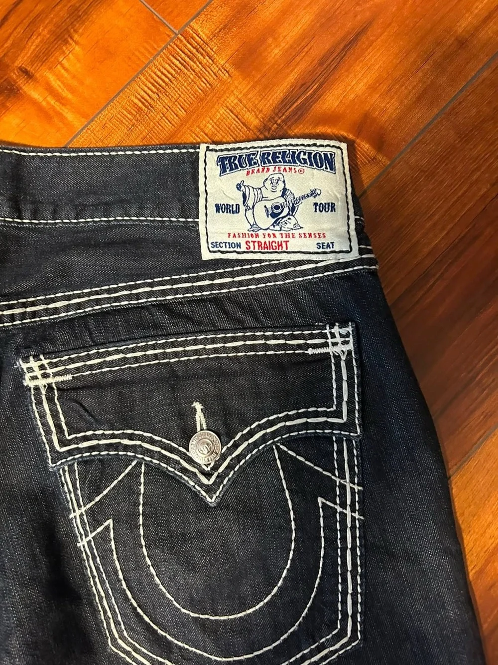True religion dark wash jeans straight leg